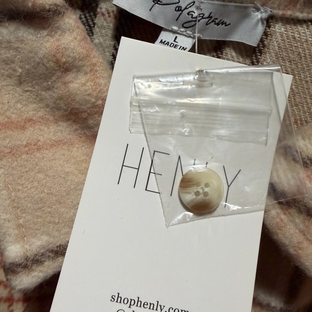 NWT Polygram Henly Plaid Patchwork Button-Up over… - image 5